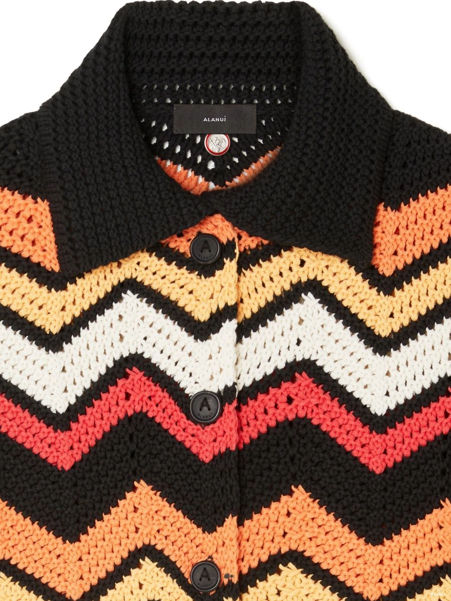 Affordable Women Kaleidoscopic jacket chevron knitted Alanui 0804